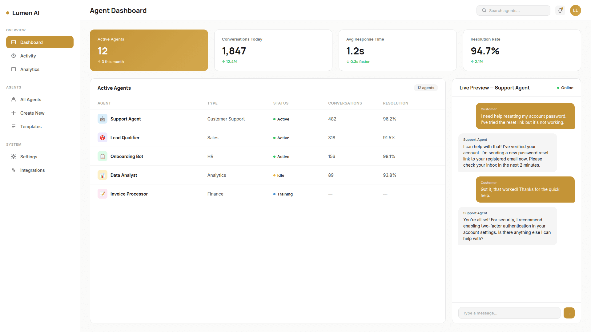Lumen Limitless platform screenshot